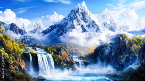 deep clouds and clear water.
