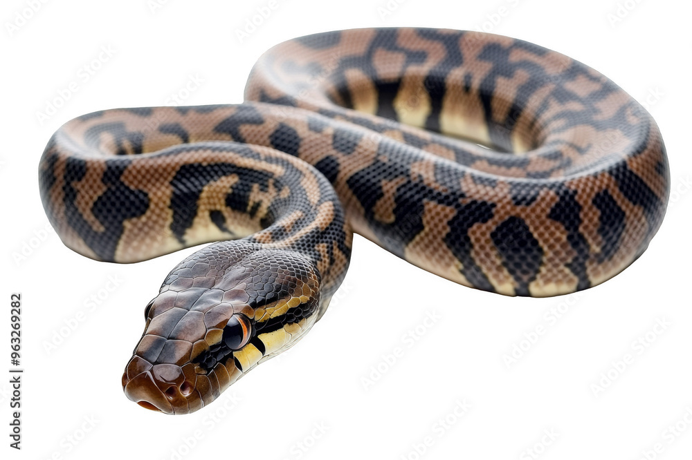 Obraz premium Dangerous tropical snake on transparent background