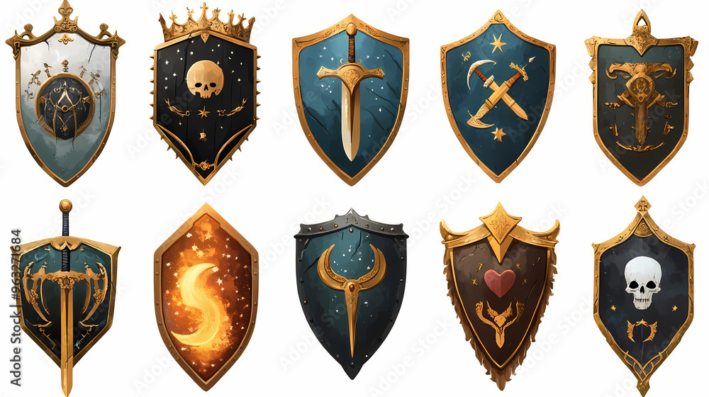 Obraz premium set of shields