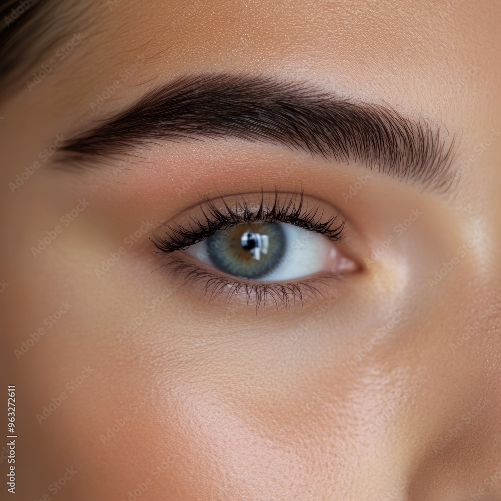 Fototapeta premium Application of eyebrow products for perfectly shaped brows 