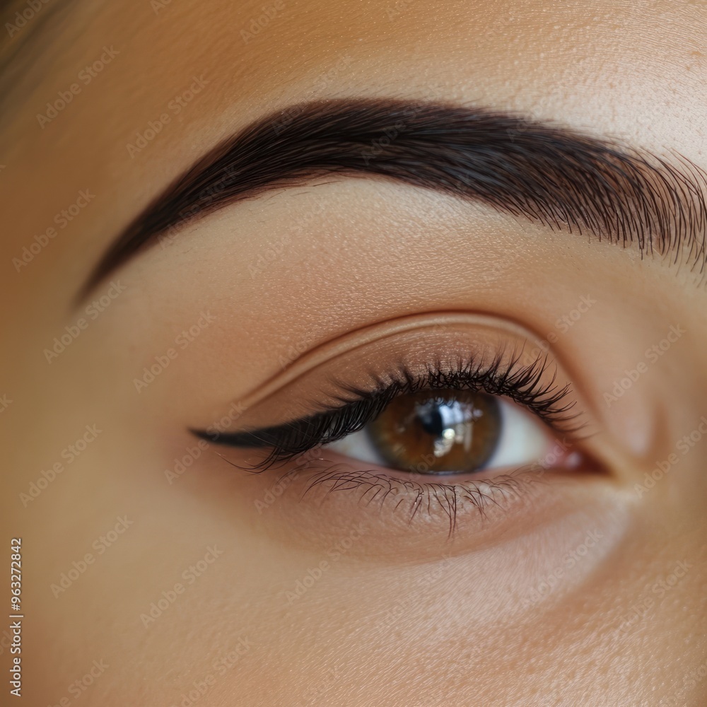 Obraz premium Application of eyebrow products for perfectly shaped brows
