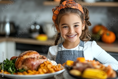 Thanksgiving trend, interactive cooking, involving everyone gets the whole family, including kids, involved in meal preparation photo