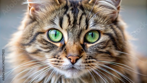 Close up of a cat with green eyes and soft fur, feline, whiskers, domestic, pet, cute, adorable, animal, portrait, close-up, eyes