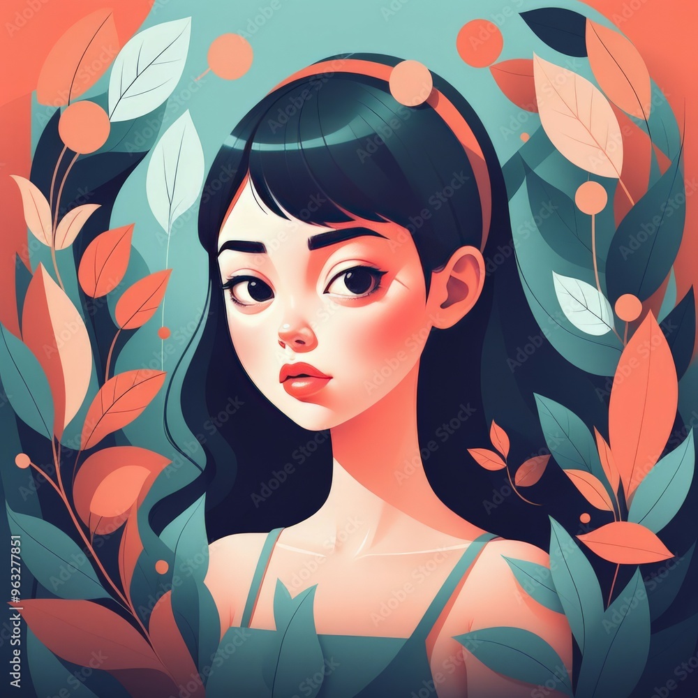 Vector illustration of beautiful young girl with a wreath in her hand. Vector illustration of beautiful young girl with a wreath in her hand.