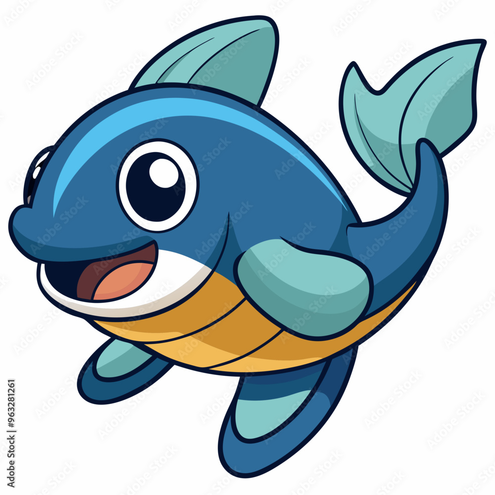 Naklejka premium funny shark cartoon