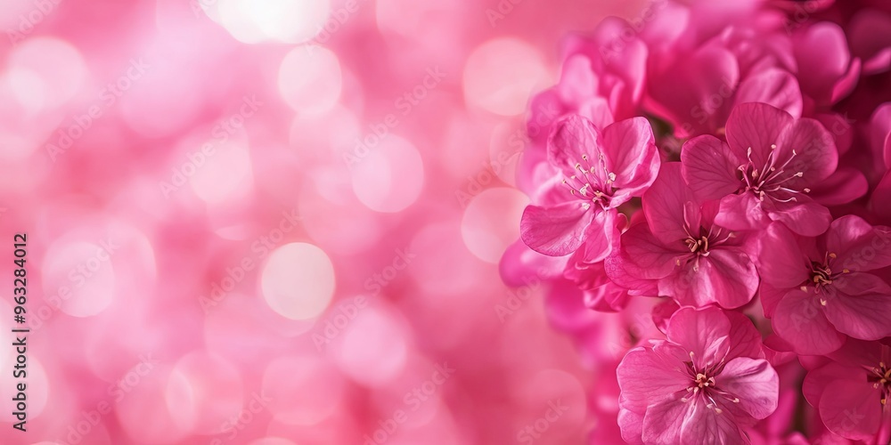 Pink Flowers with Bokeh Background Pink Flowers with Bokeh Background