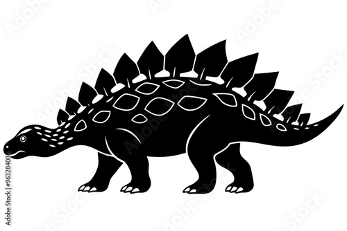 Ankylosaurus silhouette vector illustration