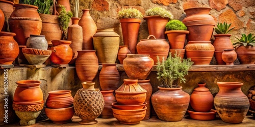 terracotta earthy natural hues photo