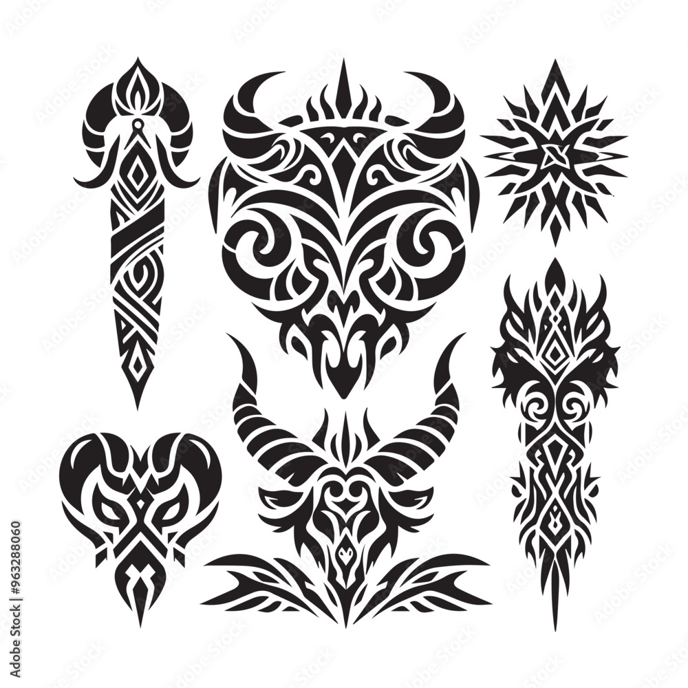 Tribal butterfly tattoo in a white background Tribal butterfly tattoo in a white background