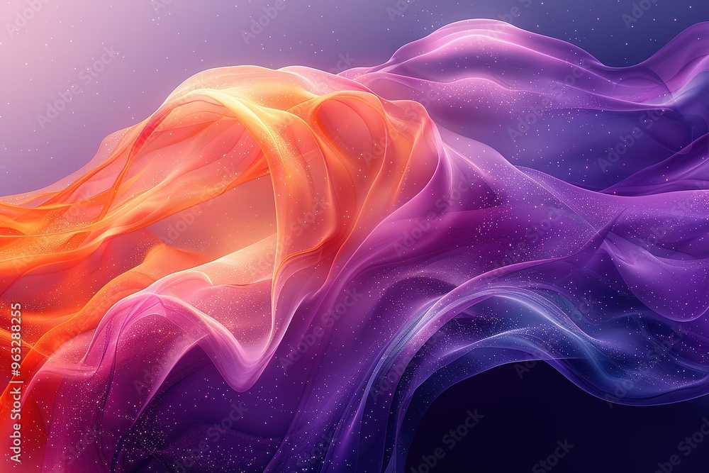 Fototapeta premium A digital art piece with vibrant, flowing lines , free space for text --ar 3:2 --stylize 750 --v 6 Job ID: a694afe0-8893-4761-9cdd-276bba0c31b2