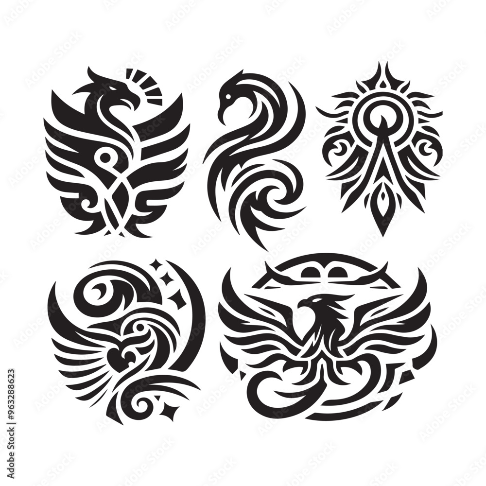 Tribal butterfly tattoo in a white background Tribal butterfly tattoo in a white background