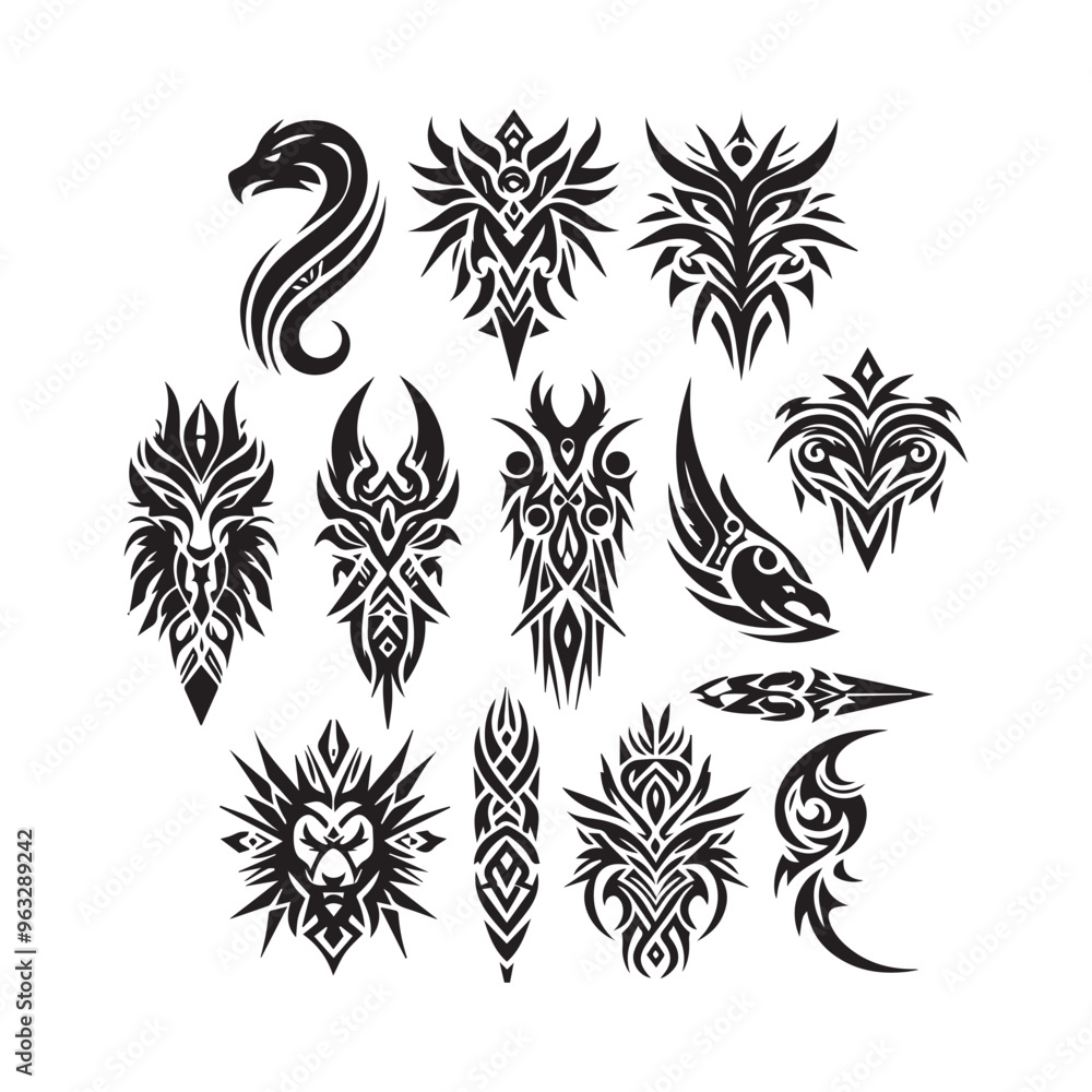 Tribal butterfly tattoo in a white background Tribal butterfly tattoo in a white background
