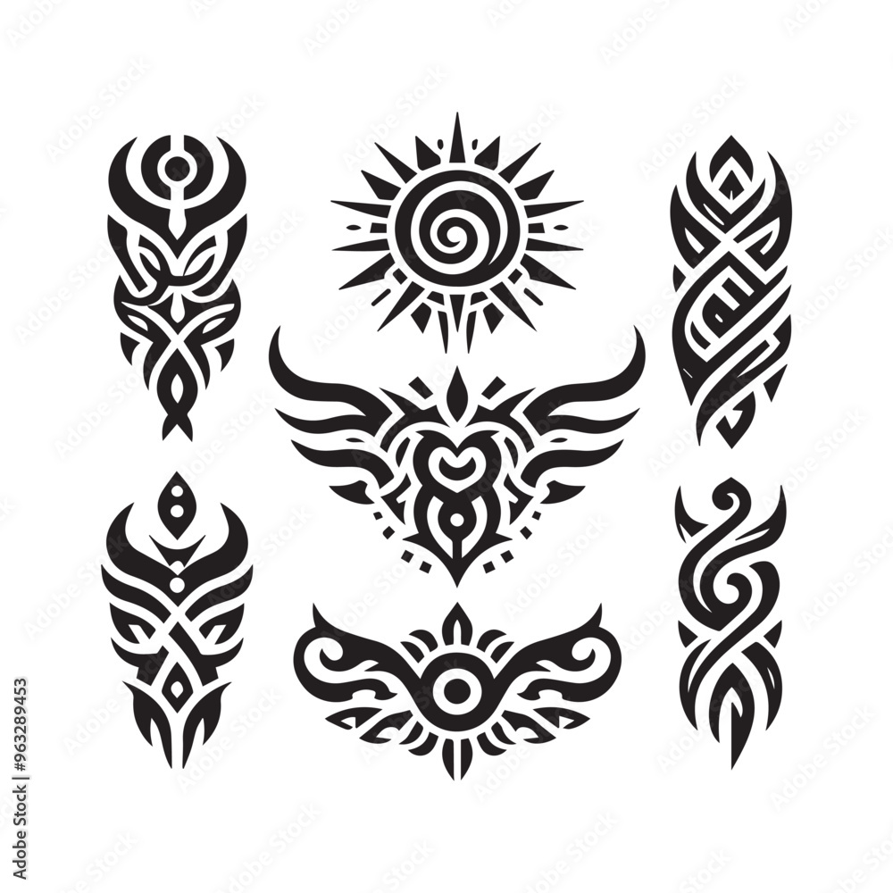 Tribal butterfly tattoo in a white background Tribal butterfly tattoo in a white background