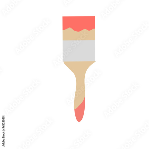 Cute paintbrush vector cartoon