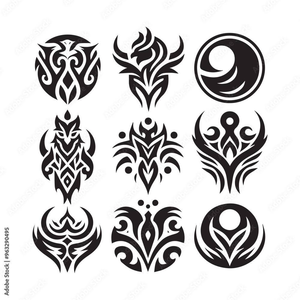 Tribal butterfly tattoo in a white background Tribal butterfly tattoo in a white background