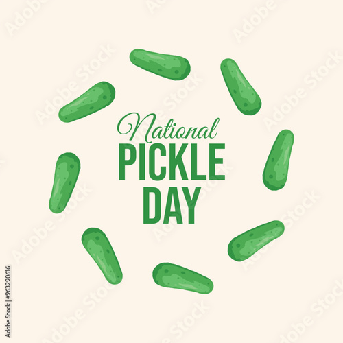 vector graphic of National Pickle Day ideal for National Pickle Day celebration.