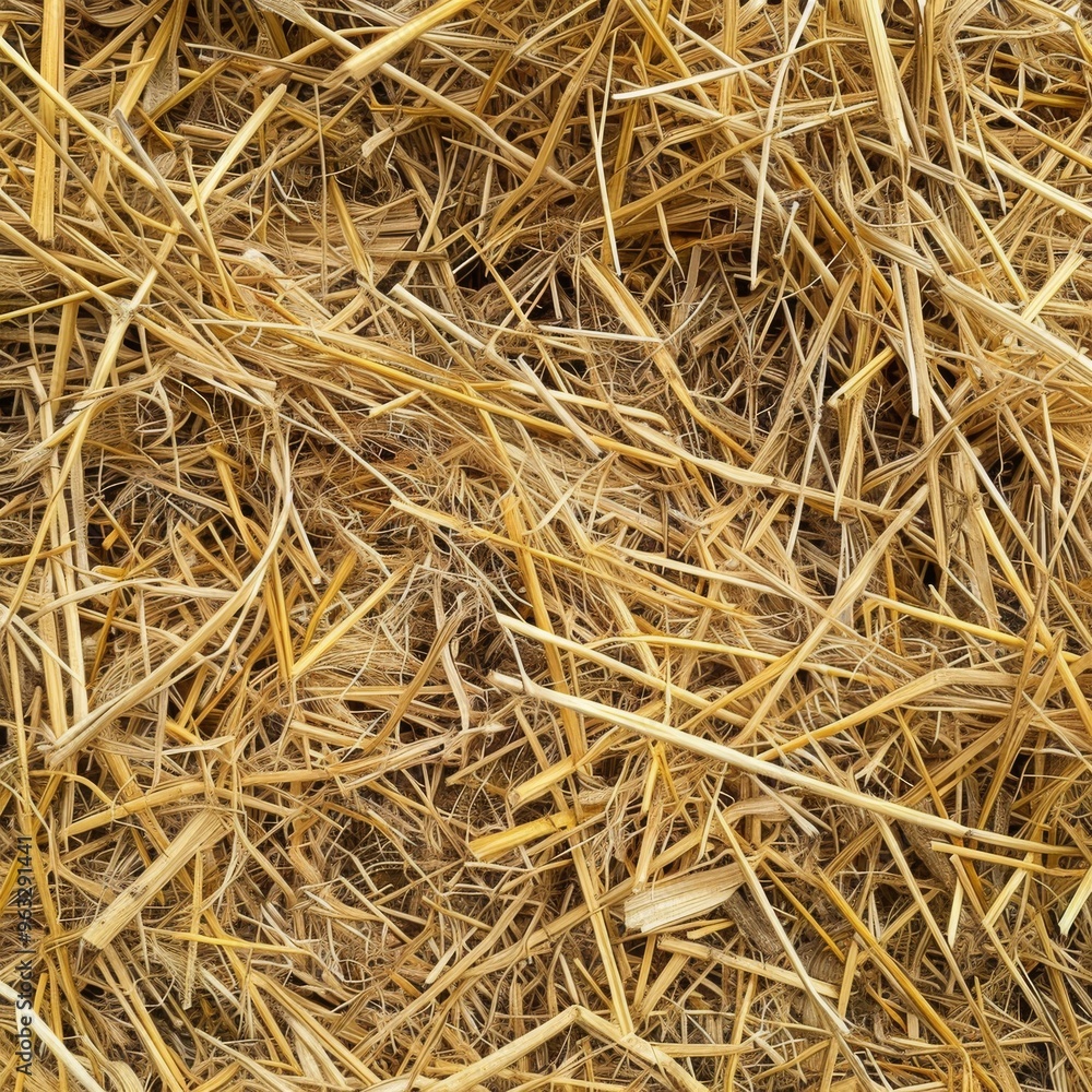 Detailed image of a background composed of dried straw, highlighting its rustic and organic appearance. Detailed image of a background composed of dried straw, highlighting its rustic and organic appearance.