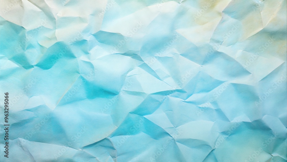 Obraz premium Crumpled Blue Paper Texture - Abstract Background Design