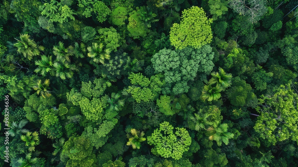 Lush Green Canopy of Dense Tropical Forest Lush Green Canopy of Dense Tropical Forest