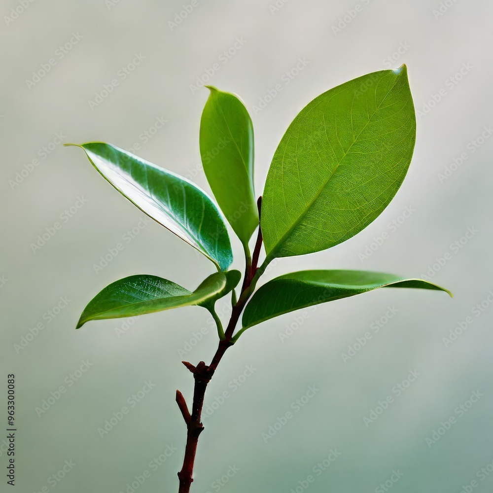 Obraz premium Green leaf in the garden