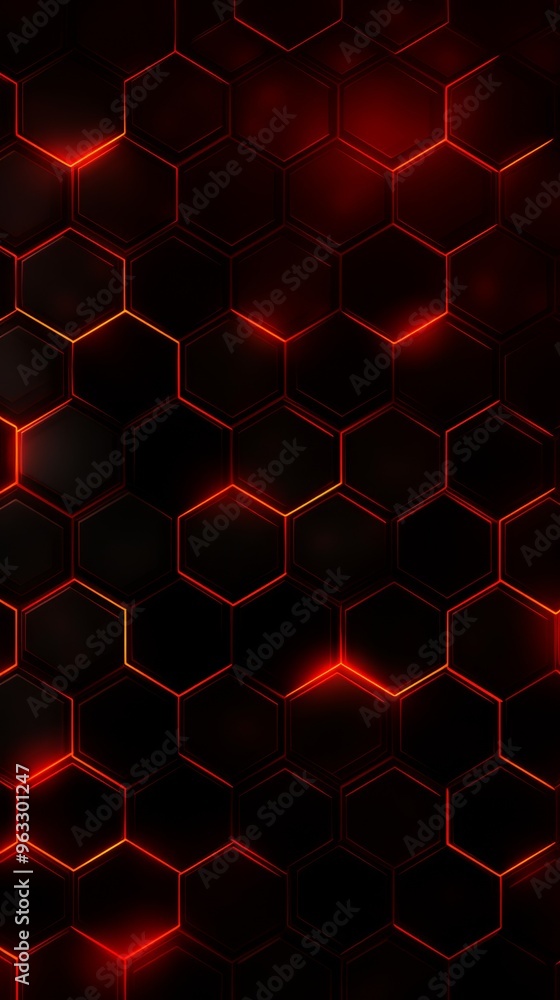 A detailed 3D rendering of a red and black hexagonal grid pattern. The alternating colors and textured surface of the hexagons give the image a sleek, futuristic appearance. A detailed 3D rendering of a red and black hexagonal grid pattern. The alternating colors and textured surface of the hexagons give the image a sleek, futuristic appearance.