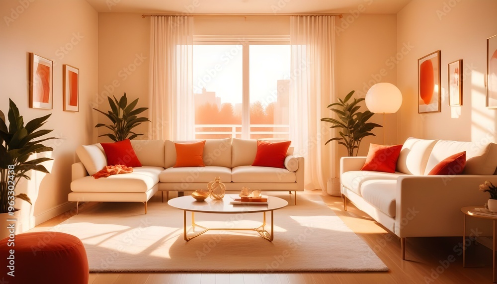 Photo interior modern design room 3d illustration Photo interior modern design room 3d illustration