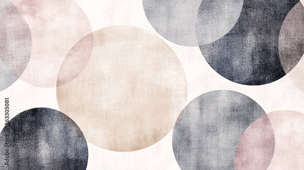 Abstract Geometric Shapes with Watercolor Texture Abstract Geometric Shapes with Watercolor Texture