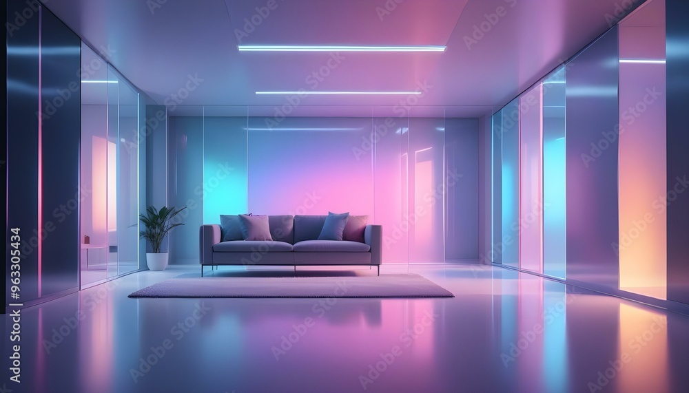 Photo interior modern design room 3d illustration Photo interior modern design room 3d illustration