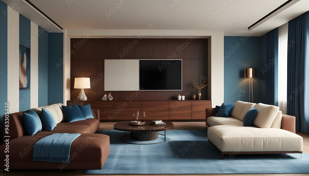 Photo interior modern design room 3d illustration Photo interior modern design room 3d illustration