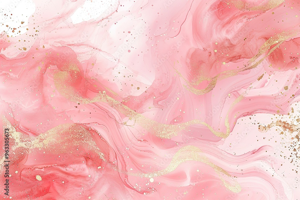 A pink background with gold glitter and a gold line A pink background with gold glitter and a gold line