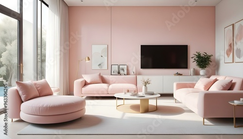 Photo interior modern design room 3d illustration