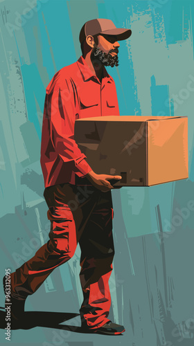 Fired Worker Carrying Box, Black Boss Pointing to Open Door, Staff Reduction and Employee Dismissal, Unhappy Jobless Caucasian Man