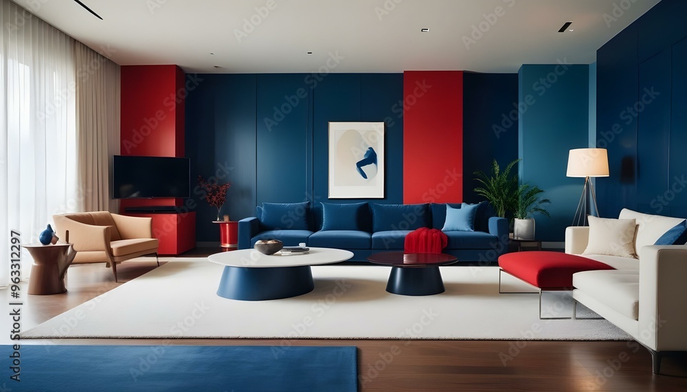 Photo interior modern design room 3d illustration Photo interior modern design room 3d illustration