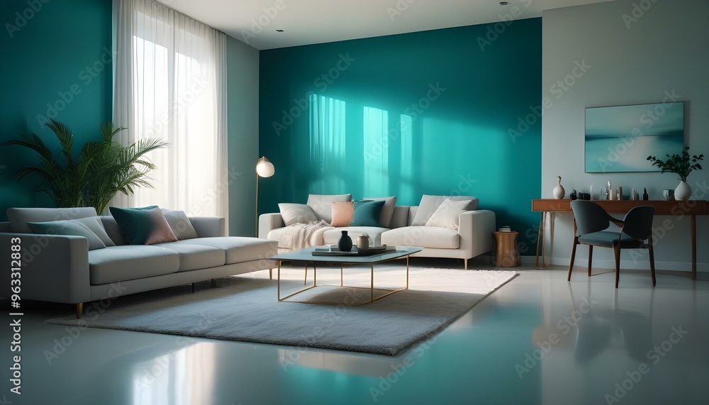 Photo interior modern design room 3d illustration Photo interior modern design room 3d illustration