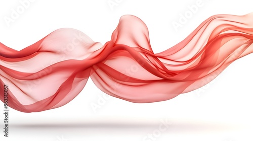 Flowing Crimson Fabric Suspended in Graceful Movement