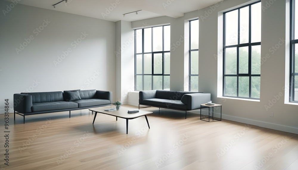 Fototapeta premium Photo interior modern design room 3d illustration