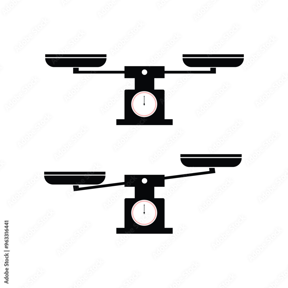 Scales, Flat design, vector illustration Scales, Flat design, vector illustration