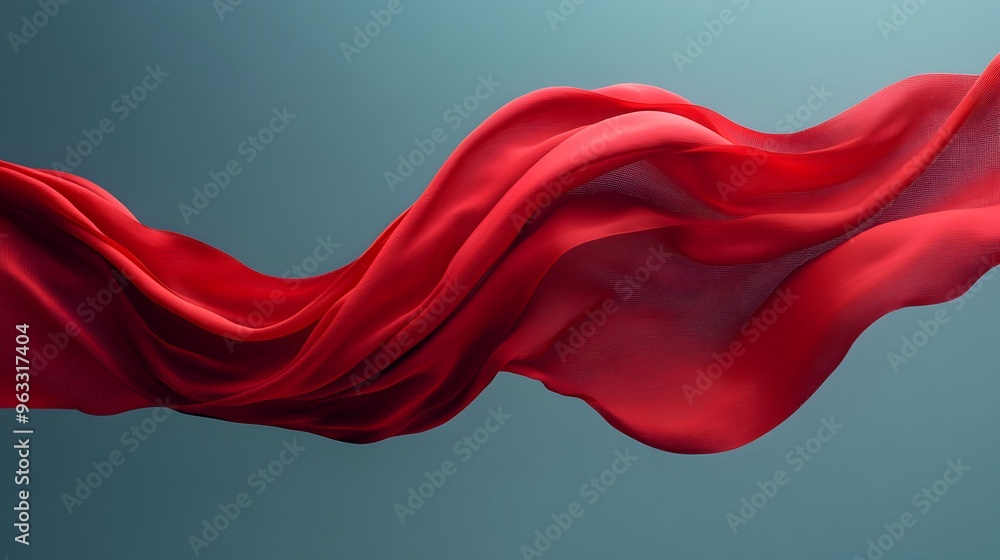 Mesmerizing Red Fabric Swirling and Twisting in the Air Mesmerizing Red Fabric Swirling and Twisting in the Air