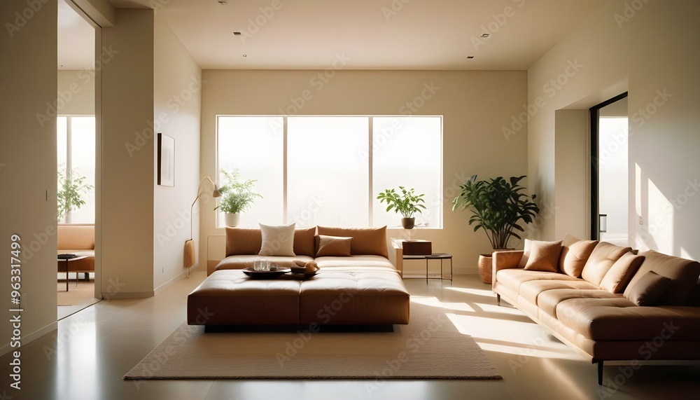 Fototapeta premium Photo interior modern design room 3d illustration