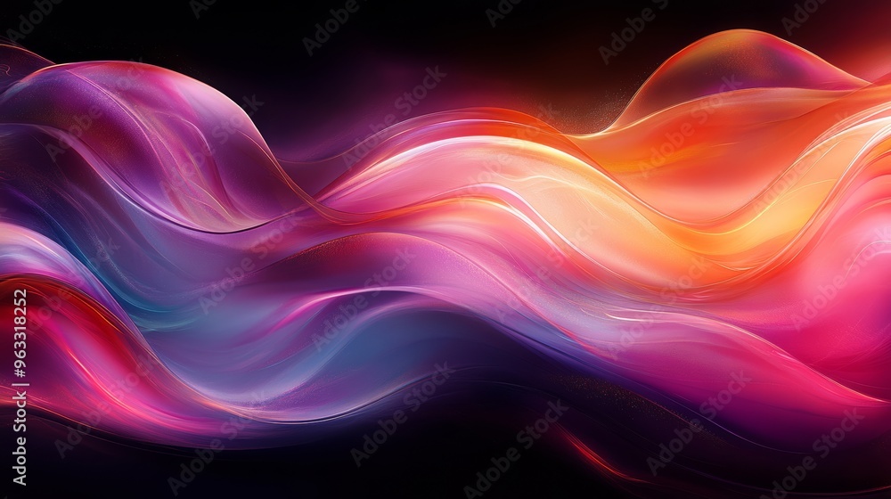 Obraz premium Abstract background forming flowing colorful waves