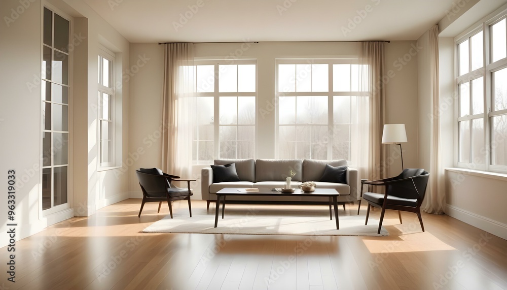 Photo interior modern design room 3d illustration Photo interior modern design room 3d illustration