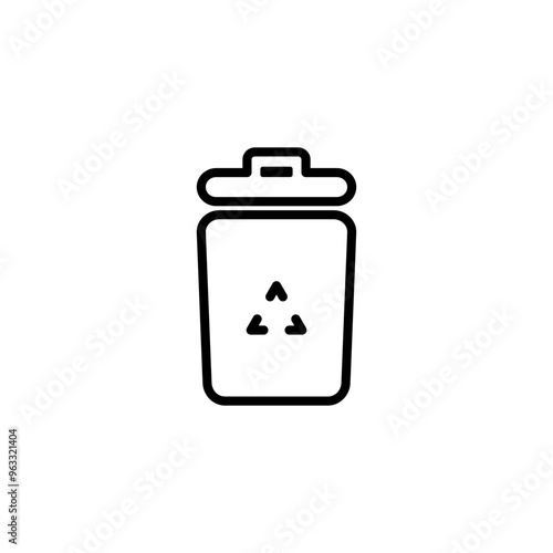 Trash bin icon. Recycle bin. Delete icon vector.