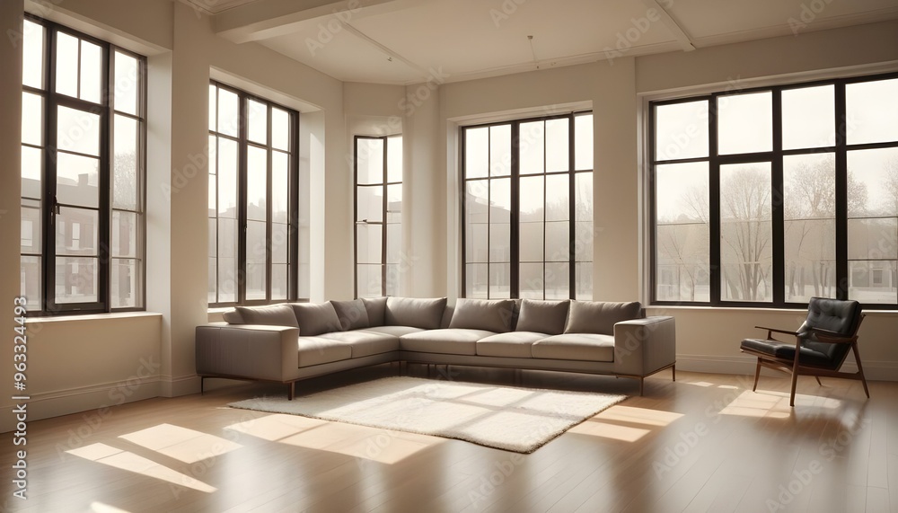 Photo interior modern design room 3d illustration Photo interior modern design room 3d illustration