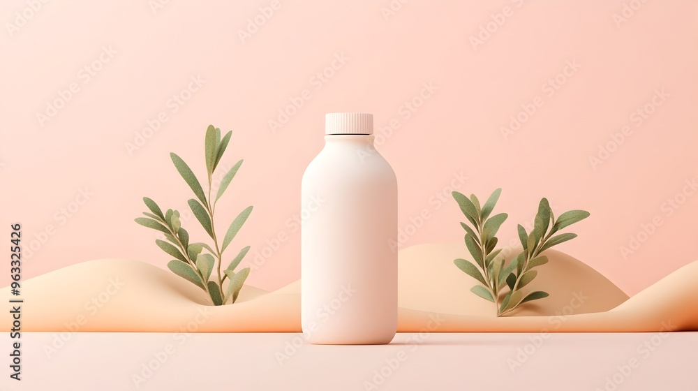 Minimalist Moisturizing Bottle with Subtle Earth Tones Minimalist Moisturizing Bottle with Subtle Earth Tones