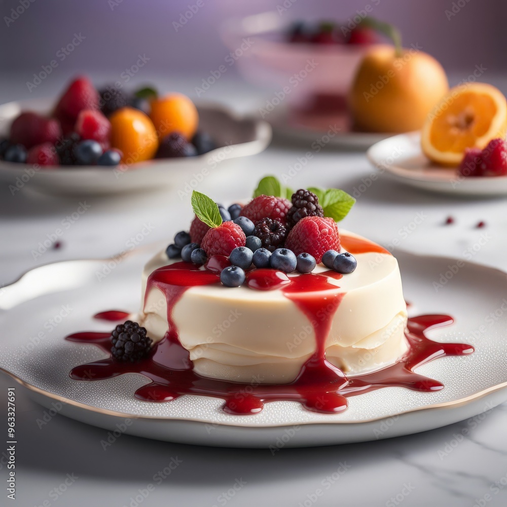 Cheesecake with berries and fruits Cheesecake with berries and fruits