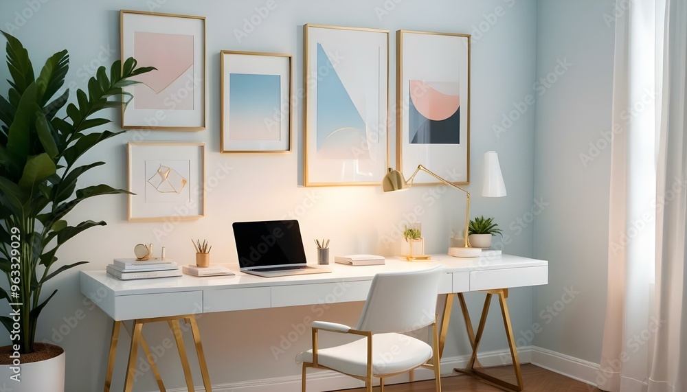 Photo interior modern design room 3d illustration Photo interior modern design room 3d illustration
