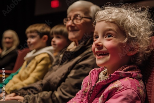 Grandparents and grandchildren gather once again, cherishing the cultural richness of a live theater performance.