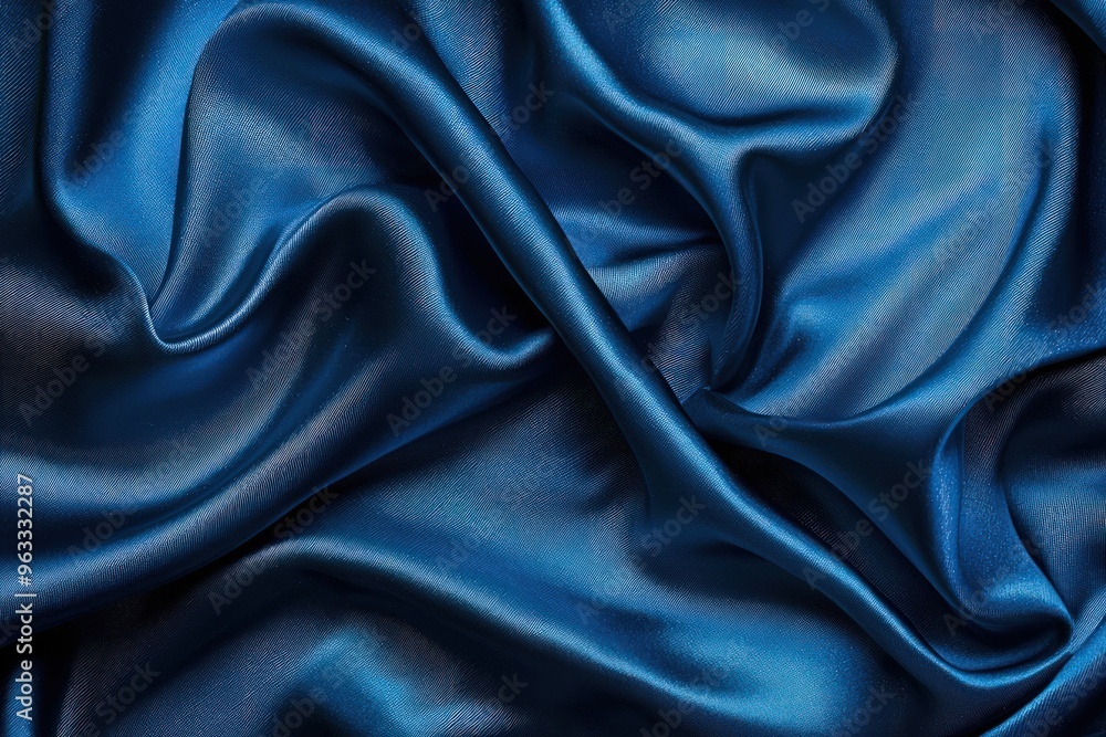 Elegant patterns of azure satin against a contrasting dark canvas. Elegant patterns of azure satin against a contrasting dark canvas.