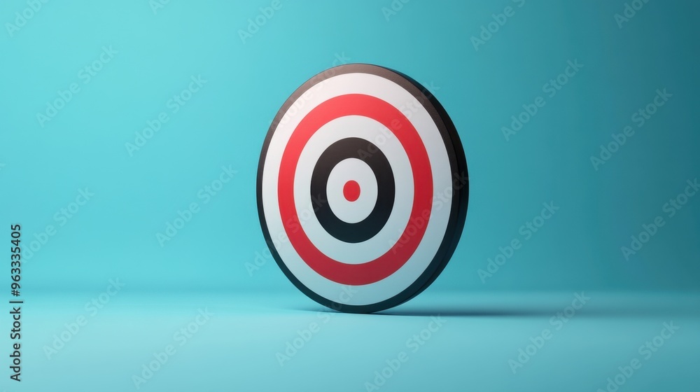 Sharp bullseye target floating on a clean background, emphasizing precision and focus. Sharp bullseye target floating on a clean background, emphasizing precision and focus.