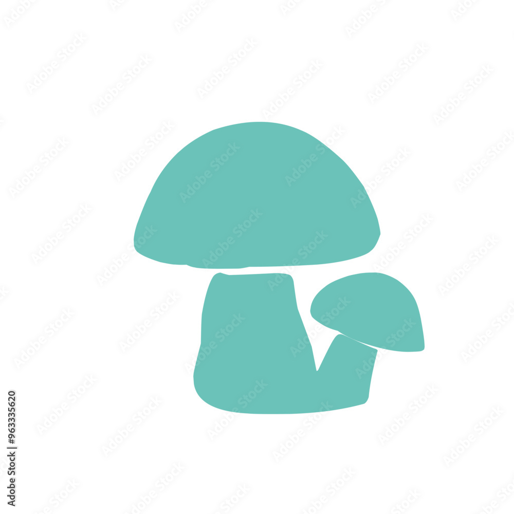 Mushrooms cartoon silhouette Mushrooms cartoon silhouette